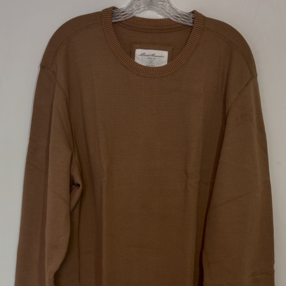 Eddie Bauer Men's Size XL Thermal Shirt Long Sleeve, Rust, NWOT,